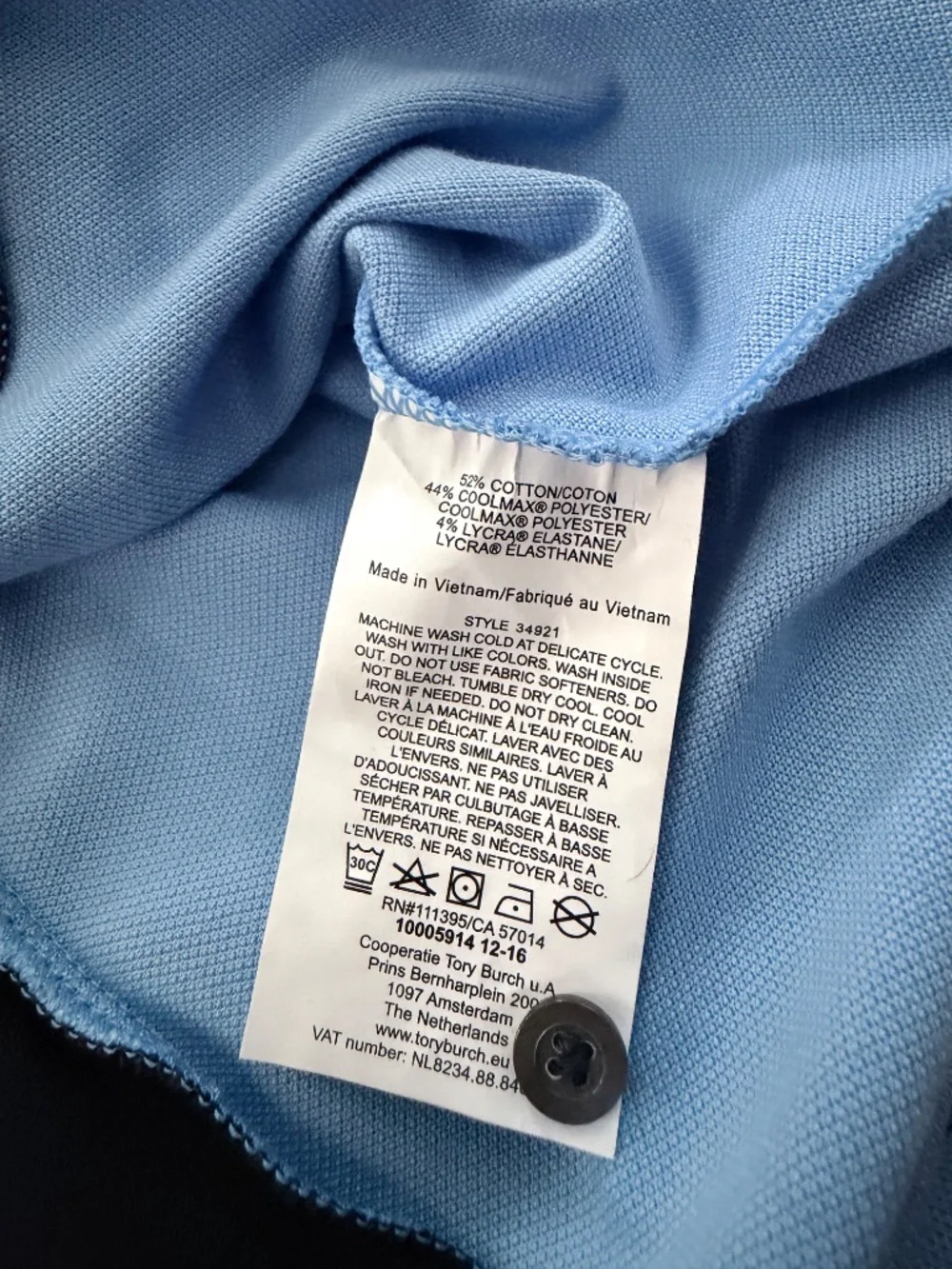 Tory Burch NWOT Color Block Pique Polo Dress (S)